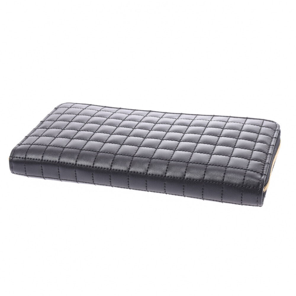Celine Quilted Zip Round Black Leather Calfskin Wallet - Picture 3 of 12